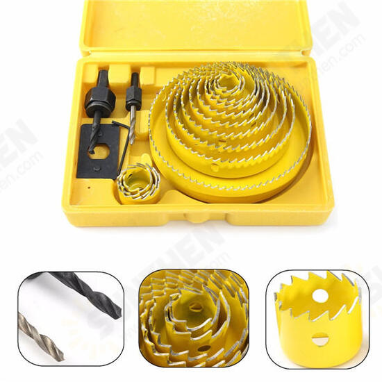 13pcs 19mm-127mm Hole Saw Cutting Set Wood Working Drill Bit Hole Saw Cutter 13pcs 19mm-127mm Hole Saw Cutting Set Wood Working Drill Bit Hole Saw Cutter