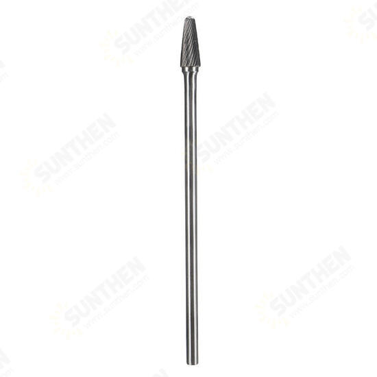 1/4 Inch Cone Shape Carbide Tungsten Steel Grinding Head for Rotary Tool