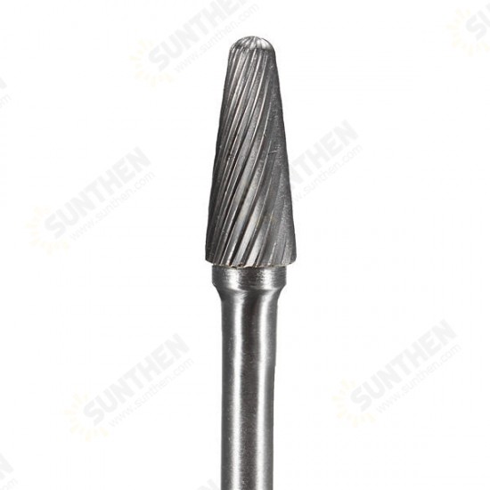 1/4 Inch Cone Shape Carbide Tungsten Steel Grinding Head for Rotary Tool