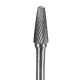 1/4 Inch Cone Shape Carbide Tungsten Steel Grinding Head for Rotary Tool