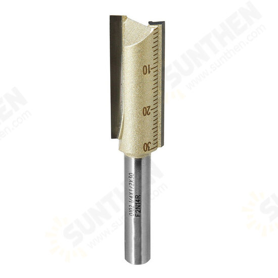 1/4 Inch Shank Double Flute Straight Router Bit Cutter CNC Carbide Wood Cutting Tool