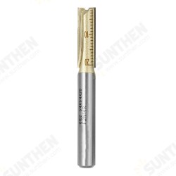 1/4 Inch Shank Double Flute Straight Router Bit Cutter CNC Carbide Wood Cutting Tool