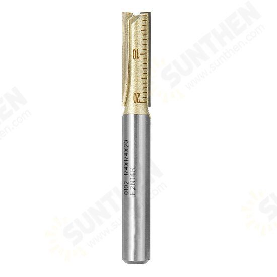 1/4 Inch Shank Double Flute Straight Router Bit Cutter CNC Carbide Wood Cutting Tool 1/4 Inch Shank Double Flute Straight Router Bit Cutter CNC Carbide Wood Cutting Tool