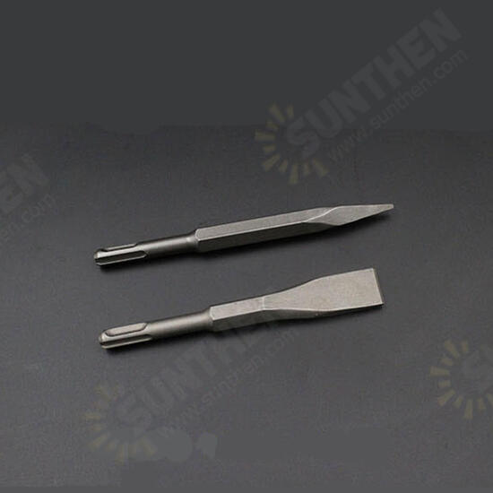 14 x 160/250/400/600mm Pointed/Flat Head Round Shank Drill Bit for Hammer Drill Machine Slot