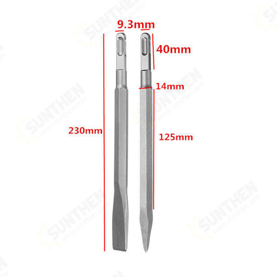 14mm SDS Plus Shank Sharp Chisel Flat Chisel for Electric Hammer Drill