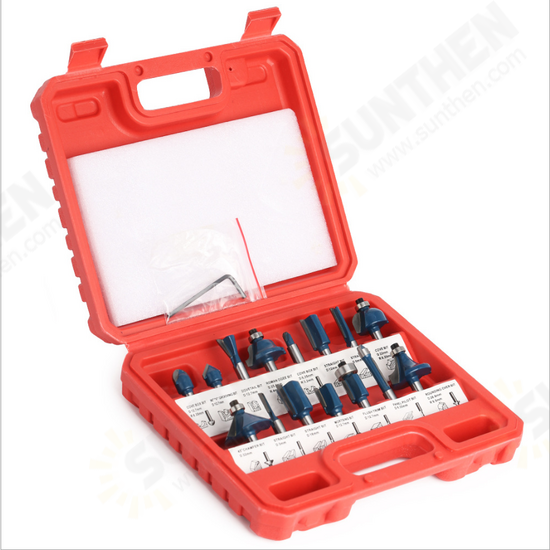 15Pcs 1/4 Inch Shank Router Bit Set Woodworking Milling Cutter 6.35mm Shank Drill Bits For Trimming Engraving Machine 15Pcs 1/4 Inch Shank Router Bit Set Woodworking Milling Cutter 6.35mm Shank Drill Bits For Trimming Engraving Machine