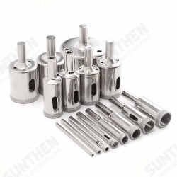 15pcs 3-45mm Diamond Coated Core Hole Saw Drill Bit for Marble Tile 15pcs 3-45mm Diamond Coated Core Hole Saw Drill Bit for Marble Tile