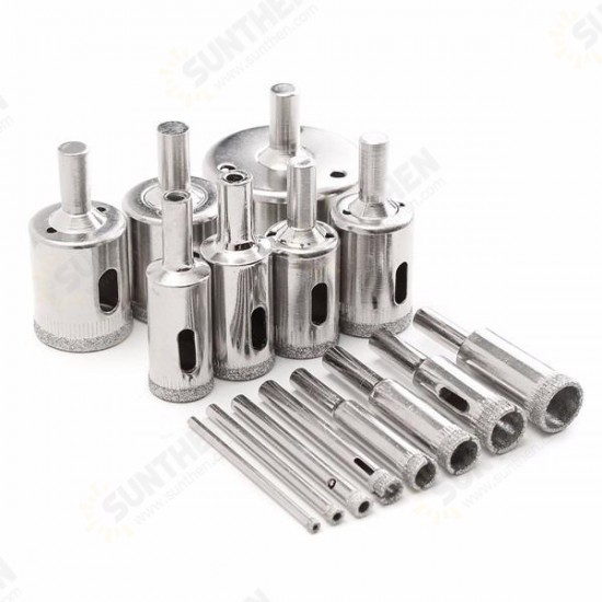 15pcs 3-45mm Diamond Coated Core Hole Saw Drill Bit for Marble Tile 15pcs 3-45mm Diamond Coated Core Hole Saw Drill Bit for Marble Tile