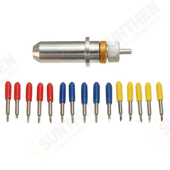 15pcs 30/45/60 Degree Vinyl Cutter Blade for Roland Cutting Plotter with Holder 15pcs 30/45/60 Degree Vinyl Cutter Blade for Roland Cutting Plotter with Holder