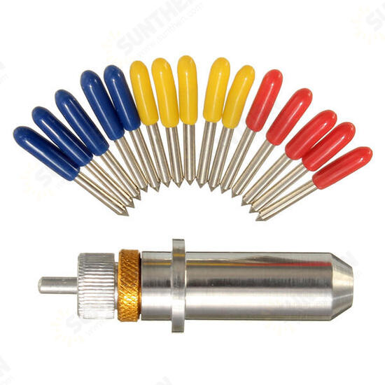 15pcs 30/45/60 Degree Vinyl Cutter Blade for Roland Cutting Plotter with Holder 15pcs 30/45/60 Degree Vinyl Cutter Blade for Roland Cutting Plotter with Holder