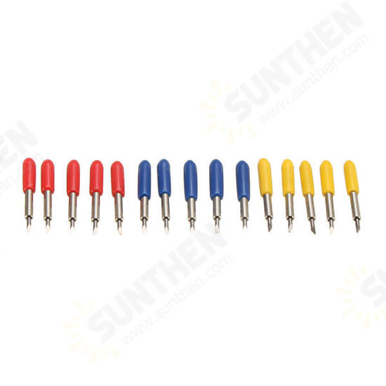 15pcs 30/45/60 Degree Vinyl Cutter Blade for Roland Cutting Plotter with Holder 15pcs 30/45/60 Degree Vinyl Cutter Blade for Roland Cutting Plotter with Holder