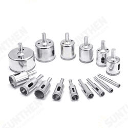 15pcs 6-50mm Diamond Hole Saw Cutter Tile Ceramic Glass Porcelain Marble Drill Bit