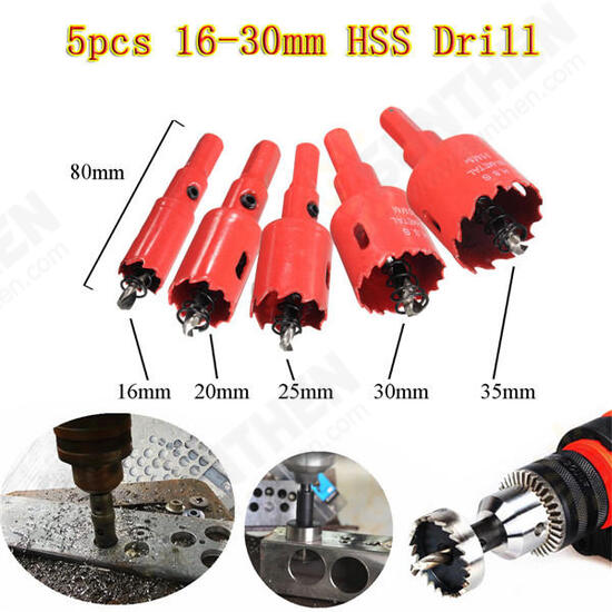 16-35mm HSS Drill Bit Hole Saw Cutter 16/20/25/30/35mm For Wood Working Metal Steel 16-35mm HSS Drill Bit Hole Saw Cutter 16/20/25/30/35mm For Wood Working Metal Steel