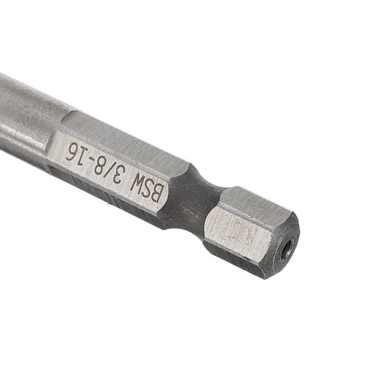 1/8-3/8 Inch BSW Thread HSS Combination Drill Tap Bit 1/4 Inch Hex Shank Deburr Countersink Bit