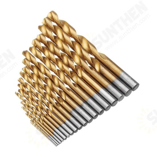 19pcs 1-10mm HSS Twist Drill Bit Set Straight Shank Twist Drill Bit