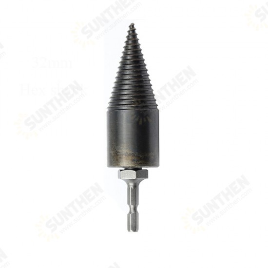 1Pc 32/42mm HSS Round/Square/Hexagonal Shank Firewood Drill Bit Splitter Wood Split Cone Drill Bit For Tree Cutting 1Pc 32/42mm HSS Round/Square/Hexagonal Shank Firewood Drill Bit Splitter Wood Split Cone Drill Bit For Tree Cutting