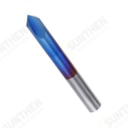 2-12mm 90 Degree Nano Blue Coated Chamfer Mill 2 Flutes CNC Milling Cutter Countersink Drill Bit
