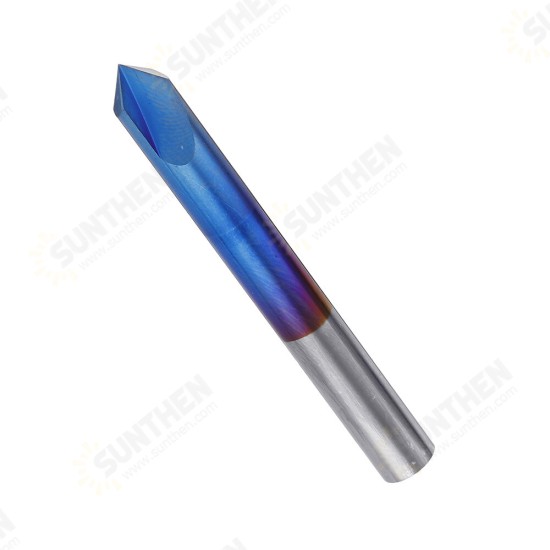 2-12mm 90 Degree Nano Blue Coated Chamfer Mill 2 Flutes CNC Milling Cutter Countersink Drill Bit