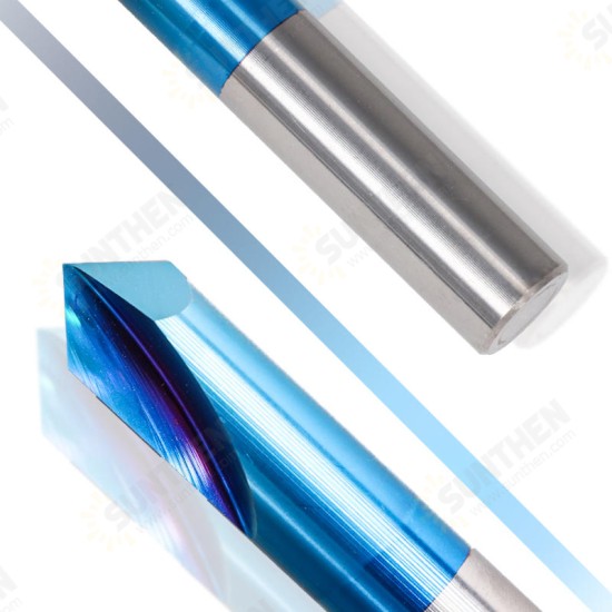 2-12mm 90 Degree Nano Blue Coated Chamfer Mill 2 Flutes CNC Milling Cutter Countersink Drill Bit 2-12mm 90 Degree Nano Blue Coated Chamfer Mill 2 Flutes CNC Milling Cutter Countersink Drill Bit