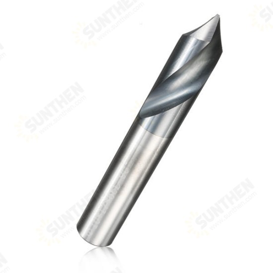 2 Flutes 90 Degree 10mm Carbide Chamfer Mill 62mm Length End Milling Cutter Bit