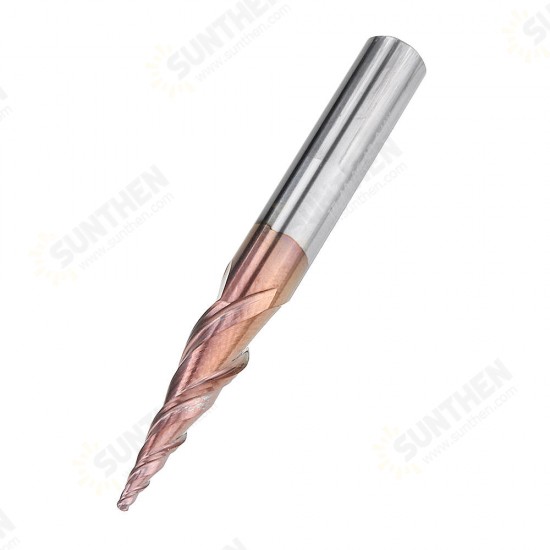 2 Flutes R0.25/ R0.5/ R0.75/ R1.0 *20.5*D4*50 Ball Nose End Mill HRC50 Taper Milling Cutter