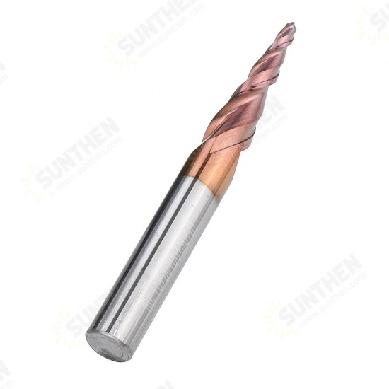 2 Flutes R0.25/ R0.5/ R0.75/ R1.0 *20.5*D4*50 Ball Nose End Mill HRC50 Taper Milling Cutter