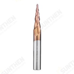 2 Flutes R0.25/ R0.5/ R0.75/ R1.0 *20.5*D4*50 Ball Nose End Mill HRC50 Taper Milling Cutter