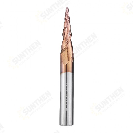 2 Flutes R0.25/ R0.5/ R0.75/ R1.0 *20.5*D4*50 Ball Nose End Mill HRC50 Taper Milling Cutter