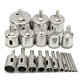 20Pcs Diamond Coated Core Drill Bit Set 3-50mm Hole Saw Cutter for Glass Marble Granite 20Pcs Diamond Coated Core Drill Bit Set 3-50mm Hole Saw Cutter for Glass Marble Granite