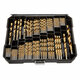230pcs Titanium Coated Twisted Drill Bit Set HSS Drill Bit Set with Black Plastic Box Titanium Alloy Drill Bit Set 230pcs Titanium Coated Twisted Drill Bit Set HSS Drill Bit Set with Black Plastic Box Titanium Alloy Drill Bit Set