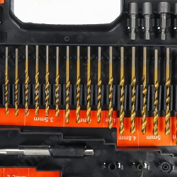 246Pcs HSS Drill Bit Set Screwdriver Bits In Storage Case DIY Wood Metal 246Pcs HSS Drill Bit Set Screwdriver Bits In Storage Case DIY Wood Metal