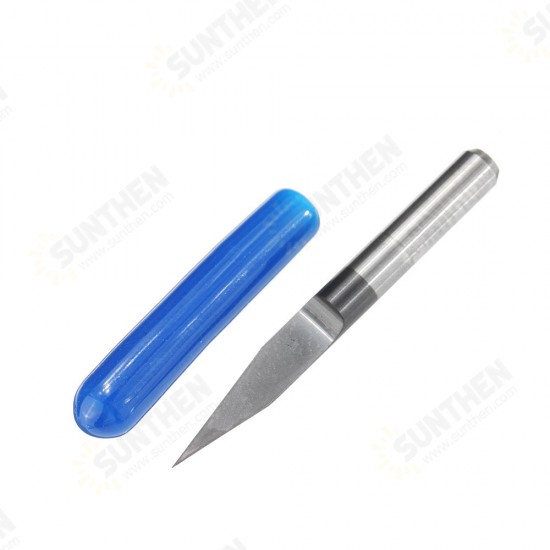 25 Degree 3.175mm Shank 0.1/0.2/0.3/0.4/0.5mm Flat Bottom PCB Engraving Bit CNC Tool