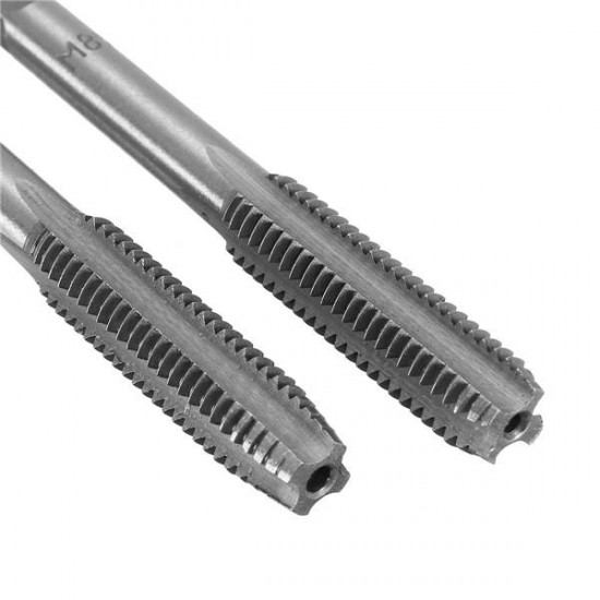 2Pcs M3 to M12 Industrial Metric HSS Right Hand Thread Tap Drill Bits Plug Taps Drill Bits