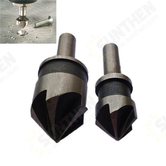 2pcs 5 Flute 82 Degree 1/4 Shank Countersink Drill Bit Set Chamfer Cutter 2pcs 5 Flute 82 Degree 1/4 Shank Countersink Drill Bit Set Chamfer Cutter