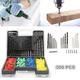 300pcs 2-10mm Drill Bit Set Twist Drill Building Drill with Expansion Screws for Wood Working