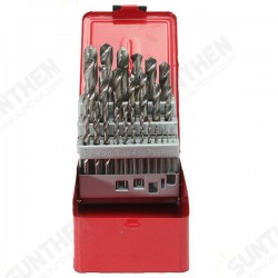 38pcs 1-13mm HSS Twist Drill Bit Set with Case for Steel