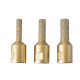 3Pcs 8/10/12mm Abrasive Bits M14 Adapter Diamond Router Bit 46 Grit Slate Stone Splicing Tool for Angle Grinders
