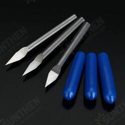 3pcs 3.175mm Shank 30 Degree 0.1/0.2/0.3mm Carbide Engraving Bits CNC Tool for Metal