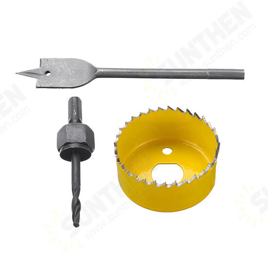 3pcs Carbon Steel Lock Installation Kit Woodworking Drill Spherical Door Lock Hole Saw Cutter Opener 3pcs Carbon Steel Lock Installation Kit Woodworking Drill Spherical Door Lock Hole Saw Cutter Opener