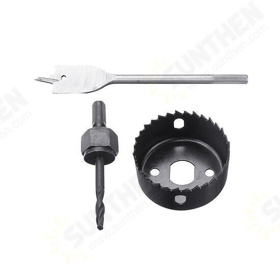 3pcs Carbon Steel Lock Installation Kit Woodworking Drill Spherical Door Lock Hole Saw Cutter Opener 3pcs Carbon Steel Lock Installation Kit Woodworking Drill Spherical Door Lock Hole Saw Cutter Opener