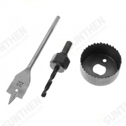 3pcs Carbon Steel Lock Installation Kit Woodworking Drill Spherical Door Lock Hole Saw Cutter Opener