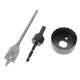 3pcs Carbon Steel Lock Installation Kit Woodworking Drill Spherical Door Lock Hole Saw Cutter Opener 3pcs Carbon Steel Lock Installation Kit Woodworking Drill Spherical Door Lock Hole Saw Cutter Opener
