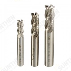 3pcs HSS Straight Shank End Mill Cutter 4 Flute End Mill Cutter 8/10/12mm CNC Tool 3pcs HSS Straight Shank End Mill Cutter 4 Flute End Mill Cutter 8/10/12mm CNC Tool