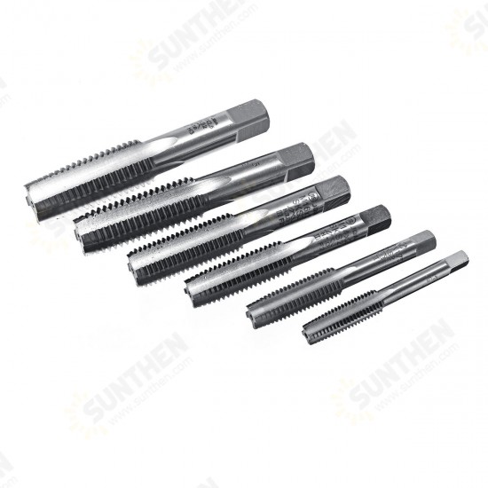 3pcs M10-M20 HSS-4341 Screw Tap Straight Groove High-Speed Steel Straight Flute Tools Kit