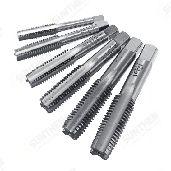 3pcs M10-M20 HSS-4341 Screw Tap Straight Groove High-Speed Steel Straight Flute Tools Kit