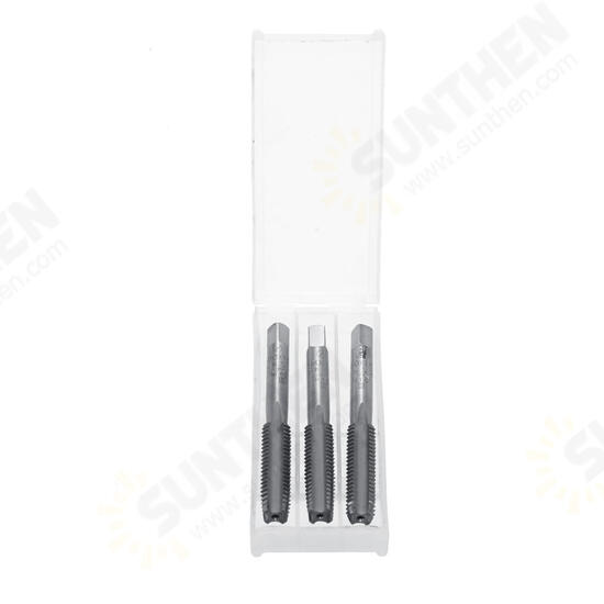 3pcs M10-M20 HSS-4341 Screw Tap Straight Groove High-Speed Steel Straight Flute Tools Kit