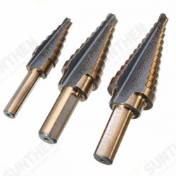 3pcs M7 HSS Step Drill Bit Set 3/16-1/2 1/4-3/4 3/16-7/8 Inch 3pcs M7 HSS Step Drill Bit Set 3/16-1/2 1/4-3/4 3/16-7/8 Inch