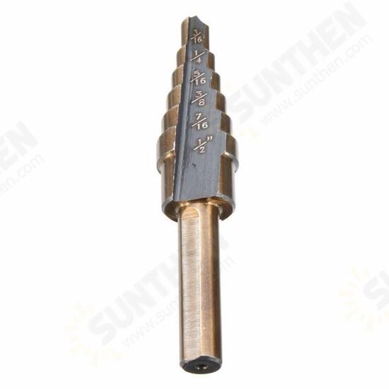 3pcs M7 HSS Step Drill Bit Set 3/16-1/2 1/4-3/4 3/16-7/8 Inch 3pcs M7 HSS Step Drill Bit Set 3/16-1/2 1/4-3/4 3/16-7/8 Inch