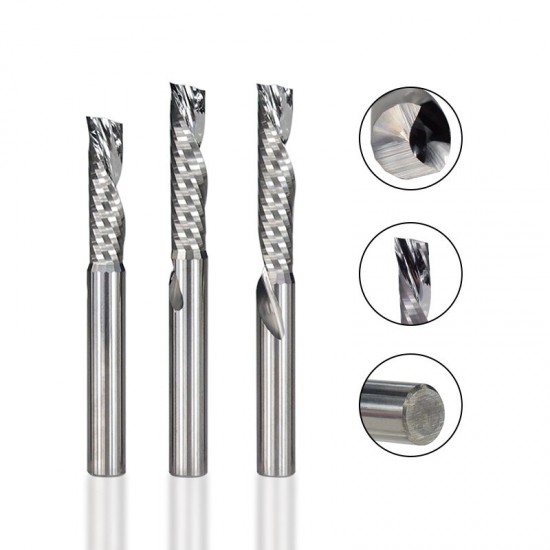 4-8mm Shank Left Hand Tungsten Carbide Milling Cutter Carbide End Mill Single Flute Spiral Milling Cutters Engraving Tool