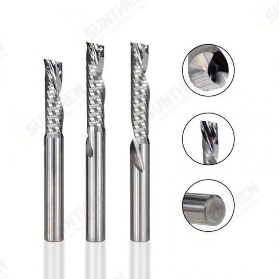 4-8mm Shank Left Hand Tungsten Carbide Milling Cutter Carbide End Mill Single Flute Spiral Milling Cutters Engraving Tool